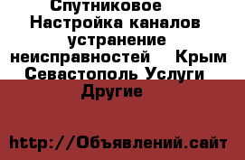 Спутниковое TV, Настройка каналов, устранение неисправностей! - Крым, Севастополь Услуги » Другие   